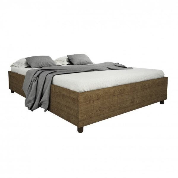 Base para Cama Casal e 2 Mesa de Cabeceiras 2 Gavetas Virginia Espresso Móveis - 2