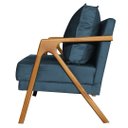 Ver imagem 4 de Kit 4 Poltronas Cadeira Mona Luxo Recepção - Suede Azul Marinho
