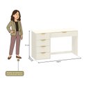 Ver imagem 3 de Mesa Escrivaninha com e Porta Objetos Vita 5 Gavetas 136cm Yescasa Off White