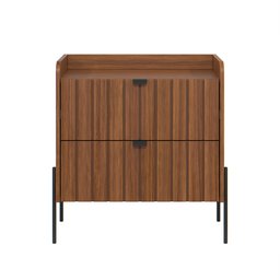 Mesa de Cabeceira Linha Venus Puxadores em Aço Carbono 60cm - 2