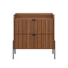 Mesa de Cabeceira Linha Venus Puxadores em Aço Carbono 60cm - 2