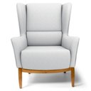 Ver imagem 5 de Kit 2 Poltronas Base Manu Madeira Milena C-315 Cinza Claro