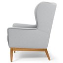 Ver imagem 3 de Kit 2 Poltronas Base Manu Madeira Milena C-315 Cinza Claro