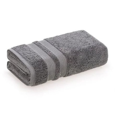 Toalha de Rosto Suprema Karsten Fio Penteado 100% Algodão Cor Cinza