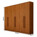 Ver imagem 2 de Guarda Roupa Casal Livorno Plus 6 Portas 8 Gavetas Cinamomo - Novo Horizonte