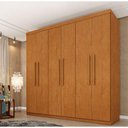 Ver imagem 1 de Guarda Roupa Casal MDF 6 Portas 4 Gavetas 219cm Lagos Cinamomo - TCIL Móveis