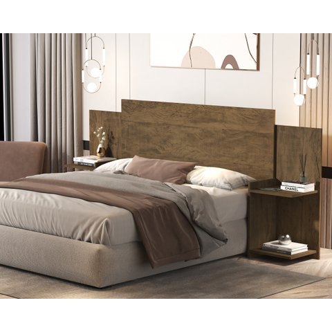 Cabeceira Regulável Áustria Versátil 100% Mdf Várias Cores: Castanho