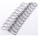 Ver imagem 5 de Kit 60 Prendedores Roupas Clips Inox Para Varal e Alimentos:Cromado