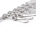 Ver imagem 3 de Kit 60 Prendedores Roupas Clips Inox Para Varal e Alimentos:Cromado