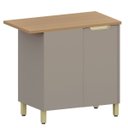 Ver imagem 1 de Balcão para Cozinha 100% MDF Canto Reto 1 Porta Lumen Freijó/Cinnamon