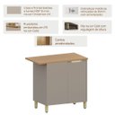 Ver imagem 2 de Balcão para Cozinha 100% MDF Canto Reto 1 Porta Lumen Freijó/Cinnamon