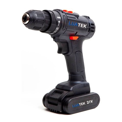 Parafusadeira Furadeira 21v com 2 Baterias + Maleta Acessórios