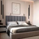 Ver imagem 1 de Cabeceira Estofada Modular Cama Casal - 7 Módulos 45x20cm Cinza