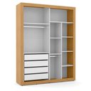 Ver imagem 2 de Berço Americano Capitonê New Boucle e Guarda Roupa Tutto New 4 Portas Freijó - Matic
