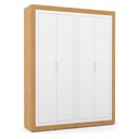 Ver imagem 3 de Berço Americano Capitonê New Boucle e Guarda Roupa Tutto New 4 Portas Freijó - Matic