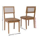 Ver imagem 3 de Mesa de Jantar Cacau com 4 Cadeiras Estofadas Encanto Corino Kaki Ornar
