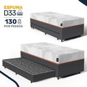 Ver imagem 2 de Cama Box + Colchão Ortopédico de Espuma D33 a Vácuo Sonno Full - Lucas Home + Aux de Molas Solteiro