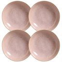 Ver imagem 1 de Jogo 4 Pratos Fundos Cerâmica 830ml Bio Litchi Rosa Porto Br