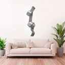 Ver imagem 2 de Decoração Escultura Parede de Metal Decoração Sala Quarto Escritório Home Decor Prata