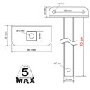 Ver imagem 6 de 05 Suportes Refletor Fachada Banner Braço 40 Cm 05 Cj - Branco