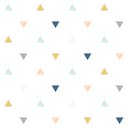 Ver imagem 1 de Papel Parede Infantil Menino Bebê Triângulos Autocolante 3mt