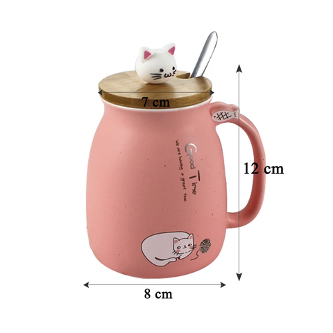 Caneca de Cerâmica Walfos Resistente Ao Calor Elashopp Rosa 401-500ml