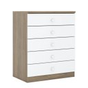 Ver imagem 7 de Cômoda Quarto Infantil 5 Gavetas - Bala de Menta - Rústico / Branco