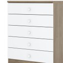 Ver imagem 6 de Cômoda Quarto Infantil 5 Gavetas - Bala de Menta - Rústico / Branco