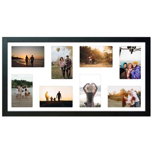 Quadro Multifotos 8 Fotos de 10x15 Paspatur Branco 30x60