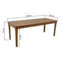 Ver imagem 2 de Mesa de Jantar Cancun 250x90cm Madeira Maciça - Amêndoa - Tampo 250x90cm Laminado Cinamomo
