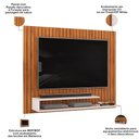 Ver imagem 4 de Painel Ripado para Tv 55 Pol 134cm Lipe D05 Freijó Off White - Lyam Decor