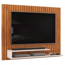 Ver imagem 1 de Painel Ripado para Tv 55 Pol 134cm Lipe D05 Freijó Off White - Lyam Decor