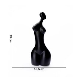 Escultura Decorativa Corpo Preto 25x10,5 cm - D'Rossi - 3