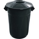 Ver imagem 1 de Lixeira Cesto Balde com Tampa 60 Litros Preta Jsn