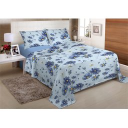 Jogo de Cama Casal 3 Peças (138) com Elastico 70% Algodao 30% Poliester - Encanto:13 - 1