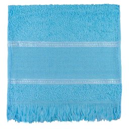 Kit 12 Toalhas Social Bordar Ponto Cruz Escola de Mão Perfeito Estilo Azul Água - 2