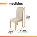 Ver imagem 4 de Conjunto Sala de Jantar Mesa Tampo em Vidro 1,60m Mel 6 Cadeiras Tati
