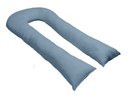 Ver imagem 1 de Travesseiro Tipo U 170x80cm para Gestante Gigante de Corpo - Azul-Claro