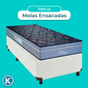 Ver imagem 4 de Conjunto Cama Box Branco Solteiro + Colchão Molas Ensacadas Petrus Paropas