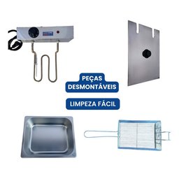 Fritadeira Elétrica Industrial 2 Cubas 10 Litros Inox-tampa - 5
