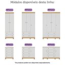 Ver imagem 7 de Quarto de Bebê Completo com Berço Americano 3 em 1 Allegra Multimóveis Mp4582 Madeirado/branco