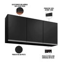 Ver imagem 4 de Armário Aéreo para Cozinha 3 Portas 120cm Vicent M05 Preto - Inoviza