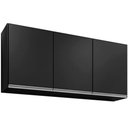 Ver imagem 1 de Armário Aéreo para Cozinha 3 Portas 120cm Vicent M05 Preto - Inoviza