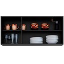 Ver imagem 3 de Armário Aéreo para Cozinha 3 Portas 120cm Vicent M05 Preto - Inoviza