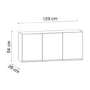 Ver imagem 5 de Armário Aéreo para Cozinha 3 Portas 120cm Vicent M05 Preto - Inoviza