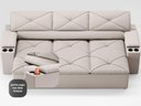 Ver imagem 5 de Sofá com Porta Copos Retrátil e Reclinável Pop 2,05m Velosuede Areia - Netsofas