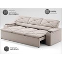 Ver imagem 3 de Sofá com Porta Copos Retrátil e Reclinável Pop 2,05m Velosuede Areia - Netsofas