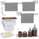 Ver imagem 2 de Kit Acessórios Para Banheiro Branco 6 Peças Zmt