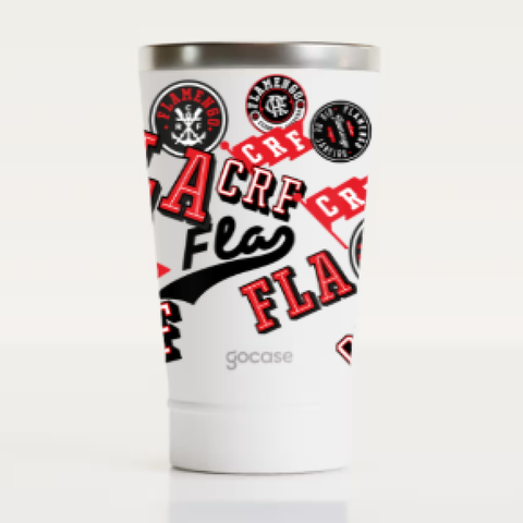 Copo Térmico Vibe 470ml Gocase - Flamengo Stickers 2025
