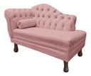Ver imagem 3 de Recamier Divã Larissa 1,20cm Direito Sala Veludo:rosa - Nude/liso